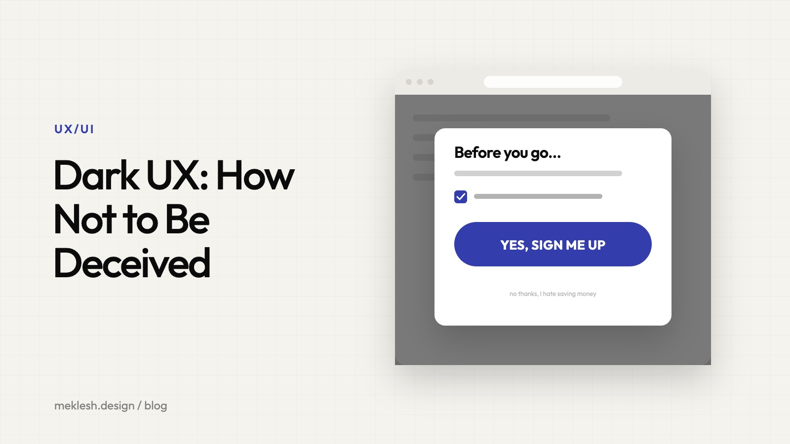Dark UX: Så här blir du inte lurad