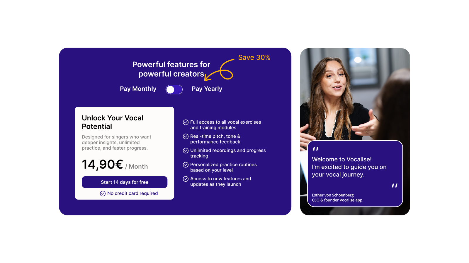 Vocalise — Design i Figma