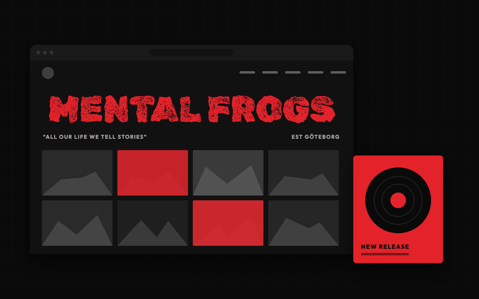 Mental Frogs — A loud, hand-made Framer site for a Gothenburg rock band
